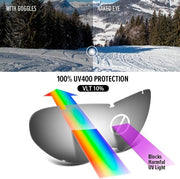 OutdoorMaster Kids Ski Goggles OTG Helmet Compatible, Anti-Fog Snow Goggles for Boys & Girls 100% UV Protection-OM-4
