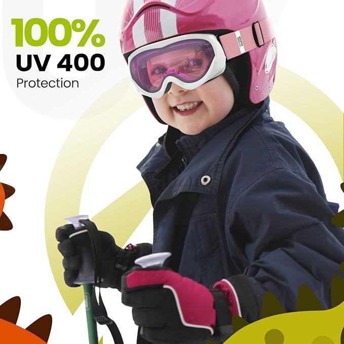 OutdoorMaster Kids Ski Goggles - Helmet Compatible Snow Goggles for Boys & Girls with 100% UV Protection-02VLT 46％-OM-6