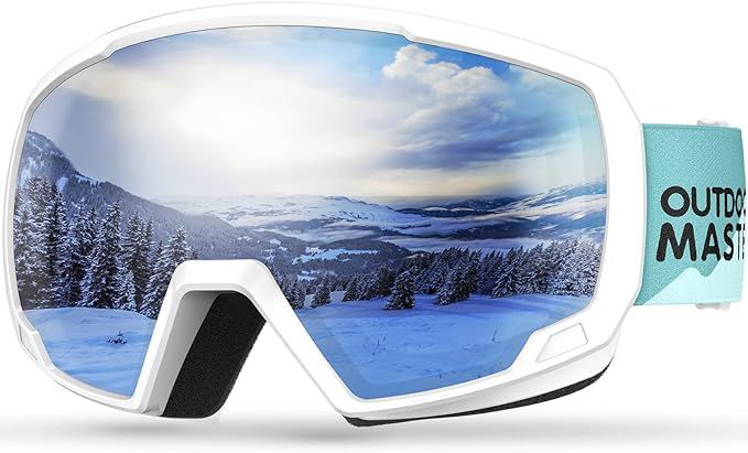 OutdoorMaster Kids Ski Goggles OTG Helmet Compatible, Anti-Fog Snow Goggles for Boys & Girls 100% UV Protection-A02-VLT10%-OM-4