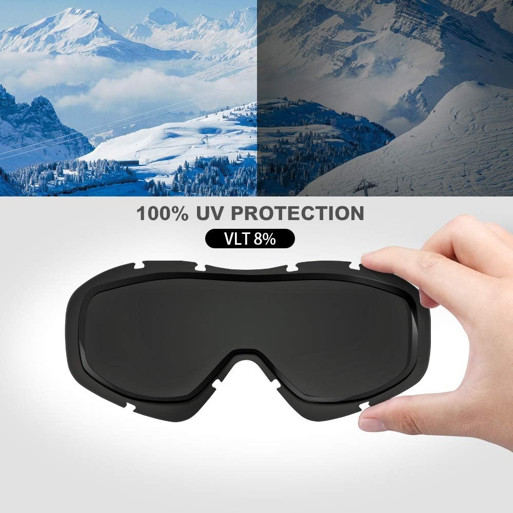 OutdoorMaster OTG Ski Goggles - Over Glasses Ski/Snowboard Goggles for Men, Women & Youth - 100% UV V1168-GL-ANDJ-97AD