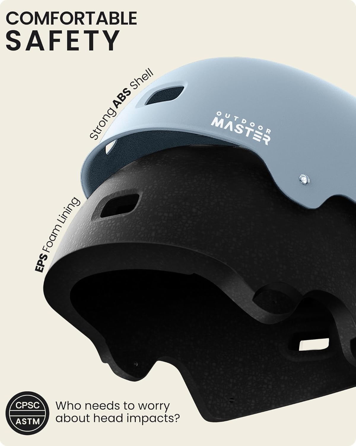 OutdoorMaster Skateboard Bike Helmet for Adults &Youth - Multi-Sport Certified Impact Resistant with 2 V1168-KD-VB1T-JIN1