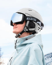 OutdoorMaster Kelvin II Ski Snow Sport Helmet | Adjustable Dial Fit Snowboard Helmet for Men Women & Youth,ASTM Certified,14 Vents-Matte White-L