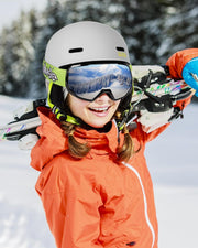 OutdoorMaster Children's Ski Helmet, Snowboard Helmet for Boys & Girls, Robust PC Shell & EPS Foam, 12 Ventilation Holes, Adjustable Snow Sports Helmet, Certified Snow Sports and Snowboard Helmet-Matte Grey,48-52cm X-Small