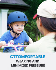 OutdoorMaster Youth & Kids Bike Helmet - Adjustable Multi-Sports Skateboard Helmet with Removable Liners for Balance Bike, Toddler Scooter, One Wheel Hoverboard-Blue-L