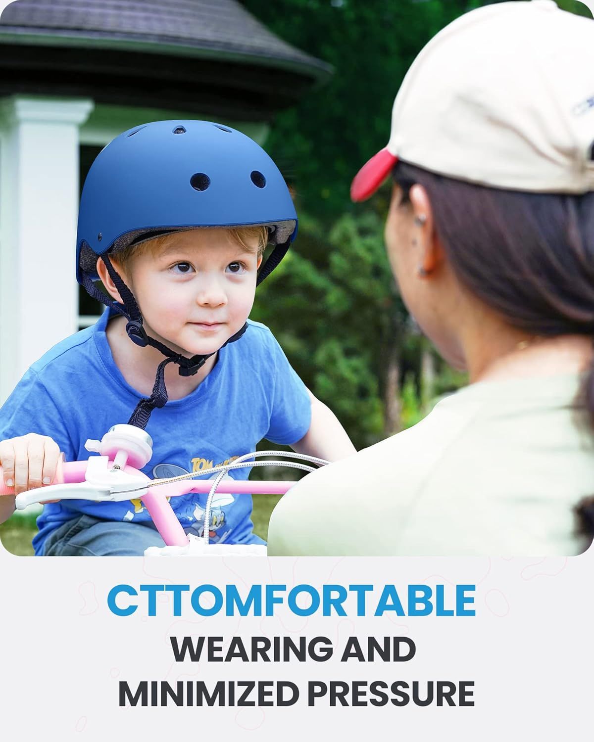 OutdoorMaster Youth & Kids Bike Helmet - Adjustable Multi-Sports Skateboard Helmet with Removable Liners for Balance Bike, Toddler Scooter, One Wheel Hoverboard-Blue-M