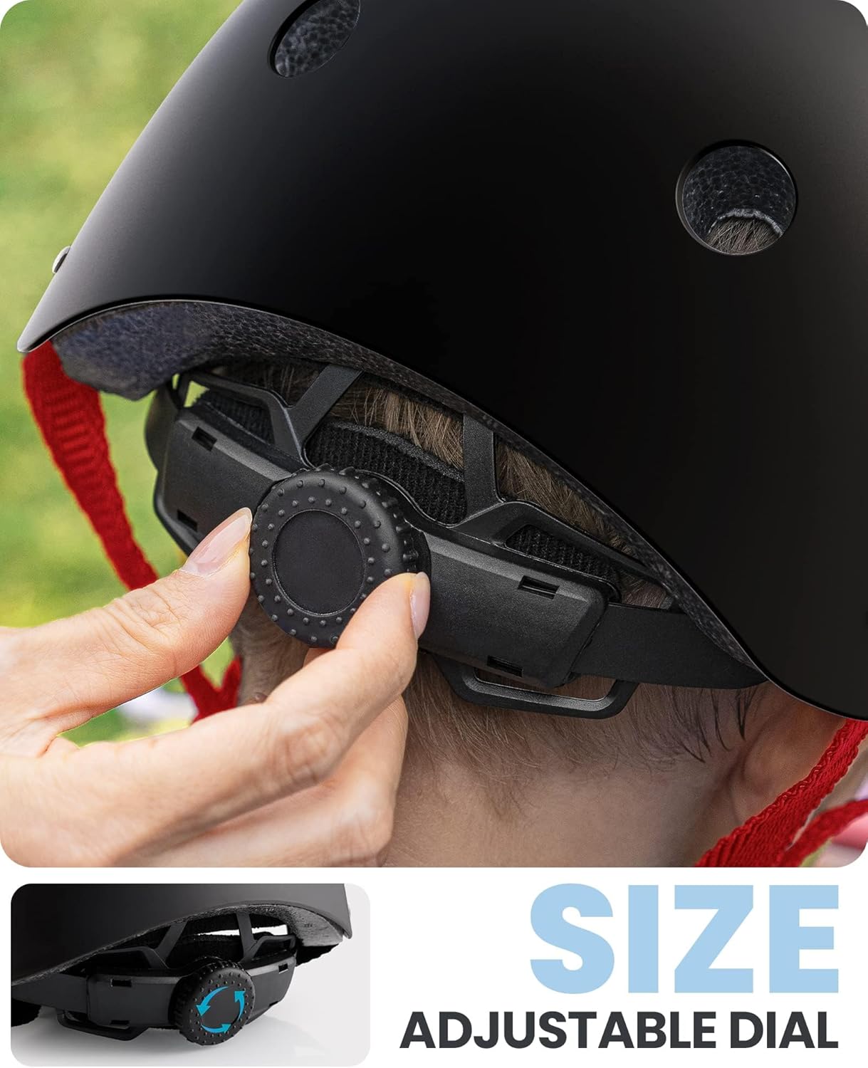 OutdoorMaster Youth & Kids Bike Helmet - Adjustable Multi-Sports Skateboard Helmet with Removable Liners for V1168-KID-TK-BR-S