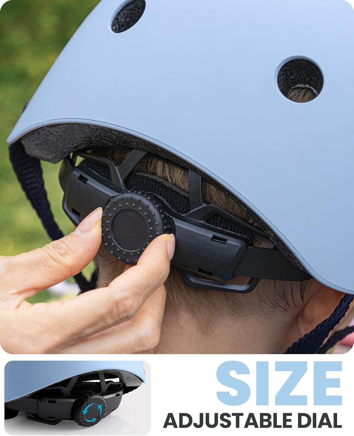 OutdoorMaster Youth & Kids Bike Helmet - Adjustable Multi-Sports Skateboard Helmet with Removable Liners for V1168-KID-TK-LB-M