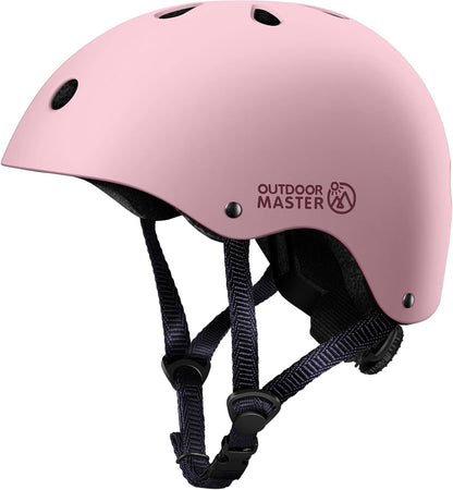 OutdoorMaster Youth & Kids Bike Helmet - Adjustable Multi-Sports Skateboard Helmet with Removable Liners for V1168-KID-TK-LP-M
