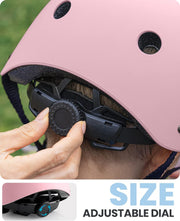 OutdoorMaster Youth & Kids Bike Helmet - Adjustable Multi-Sports Skateboard Helmet with Removable Liners for Balance Bike, Toddler Scooter, One Wheel Hoverboard-Light Pink-Small