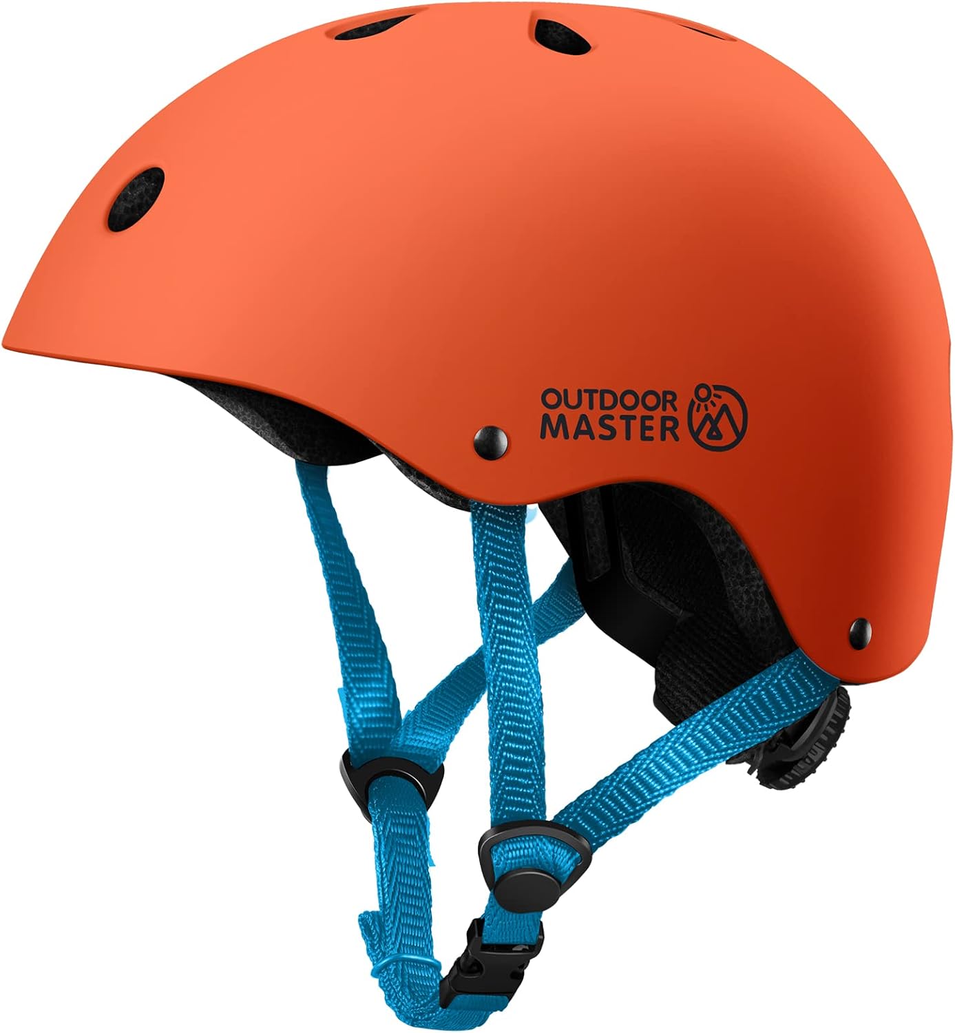 OutdoorMaster Youth & Kids Bike Helmet - Adjustable Multi-Sports Skateboard Helmet with Removable Liners for Balance Bike, Toddler Scooter, One Wheel Hoverboard-Orange-Small