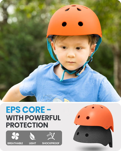 OutdoorMaster Youth & Kids Bike Helmet - Adjustable Multi-Sports Skateboard Helmet with Removable Liners for V1168-KID-TK-O-S