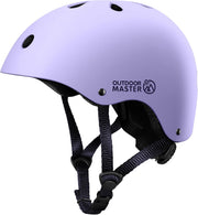 OutdoorMaster Youth & Kids Bike Helmet - Adjustable Multi-Sports Skateboard Helmet with Removable Liners for Balance Bike, Toddler Scooter, One Wheel Hoverboard-Taro purple-Large