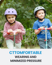 OutdoorMaster Youth & Kids Bike Helmet - Adjustable Multi-Sports Skateboard Helmet with Removable Liners for Balance Bike, Toddler Scooter, One Wheel Hoverboard-Taro purple-Medium