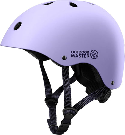 OutdoorMaster Youth & Kids Bike Helmet - Adjustable Multi-Sports Skateboard Helmet with Removable Liners for V1168-KID-TK-TP-S