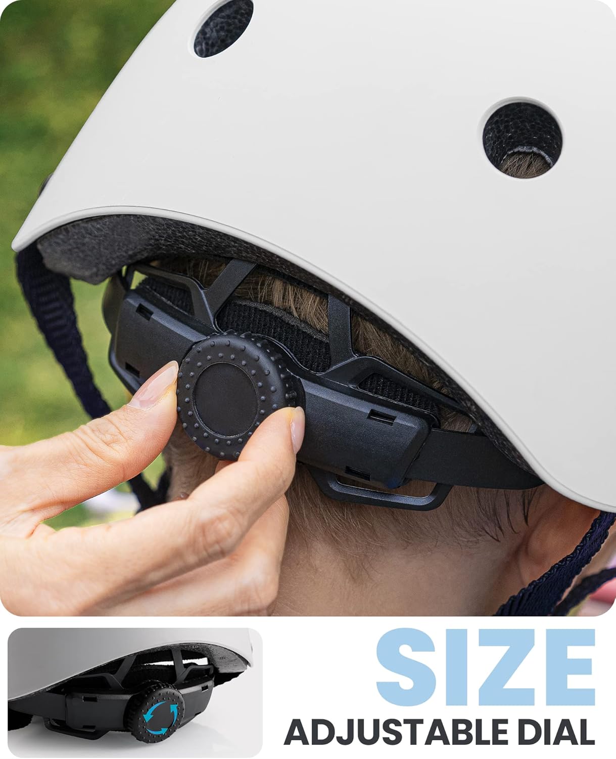 OutdoorMaster Youth & Kids Bike Helmet - Adjustable Multi-Sports Skateboard Helmet with Removable Liners for V1168-KID-TK-W-M