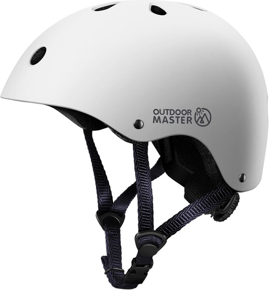 OutdoorMaster Youth & Kids Bike Helmet - Adjustable Multi-Sports Skateboard Helmet with Removable Liners for V1168-KID-TK-W-S