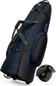 OutdoorMaster Padded Golf Club Travel Bag with Wheels, 900D Heavy Duty Oxford Waterproof -Alligators-Blue V1168-L0-XLZY-63SU