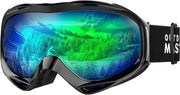 OutdoorMaster OTG Ski Goggles - Over Glasses Ski/Snowboard Goggles for Men, Women & Youth - 100% UV V1168-LF-B1PM-RJRC