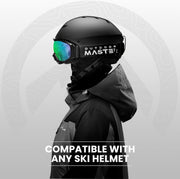 OutdoorMaster OTG Ski Goggles - Over Glasses Ski/Snowboard Goggles for Men, Women & Youth - 100% UV V1168-LF-B1PM-RJRC