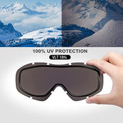 OutdoorMaster OTG Ski Goggles - Over Glasses Ski/Snowboard Goggles for Men, Women & Youth - 100% UV V1168-LF-B1PM-RJRC
