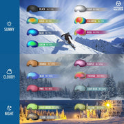 OutdoorMaster OTG Ski Goggles - Over Glasses Ski/Snowboard Goggles for Men, Women & Youth - 100% UV V1168-LF-B1PM-RJRC