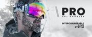 OutdoorMaster Ski Goggles PRO - Frameless, Interchangeable Lens 100% UV400 Protection Snow Goggles for Men & V1168-M6-194W-AS8T