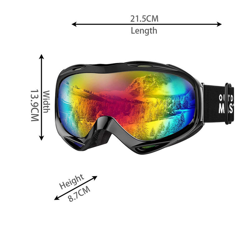 OutdoorMaster OTG Ski Goggles - Over Glasses Ski/Snowboard Goggles for Men, Women & Youth - 100% UV V1168-N5-MAYK-HJEC