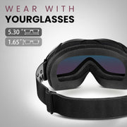 OutdoorMaster OTG Ski Goggles - Over Glasses Ski/Snowboard Goggles for Men, Women & Youth - 100% UV V1168-N5-MAYK-HJEC