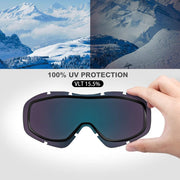 OutdoorMaster OTG Ski Goggles - Over Glasses Ski/Snowboard Goggles for Men, Women & Youth - 100% UV V1168-N5-MAYK-HJEC