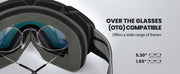 OutdoorMaster Ski Goggles with Cover Snowboard Snow Goggles OTG Anti-Fog -100% UV Protection-OM-18 V1168-NR-2MIW-ONW8