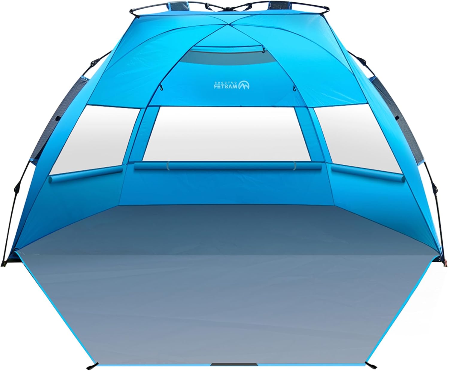 OutdoorMaster Pop Up 3-4 Person Beach Tent X-Large - Easy Setup, Portable Beach Shade Canopy Folding Sun V1168-OM-VA8L-BTNF