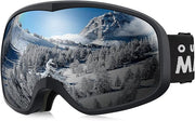 OutdoorMaster Owl Ski Goggles OTG, Snow Snowboard Goggles for Men Women Youth, Anti-Fog, 100% UV V1168-OWL OM-72