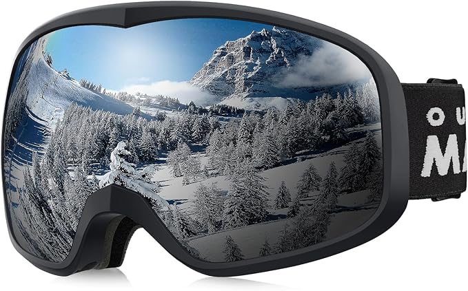OutdoorMaster Owl Ski Goggles OTG, Snow Snowboard Goggles for Men Women Youth, Anti-Fog, 100% UV V1168-OWL OM-72
