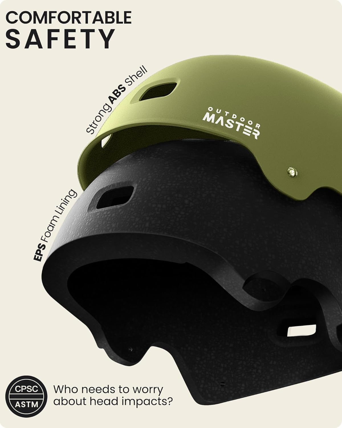OutdoorMaster Skateboard Bike Helmet for Adults &Youth - Multi-Sport Certified Impact Resistant with 2 V1168-P3-CJ98-YV6W
