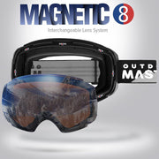 OutdoorMaster Ski Goggles PRO - Frameless, Interchangeable Lens 100% UV400 Protection Snow Goggles for Men & Women-OM-2
