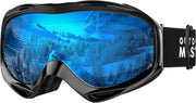 OutdoorMaster OTG Ski Goggles - Over Glasses Ski/Snowboard Goggles for Men, Women & Youth - 100% UV V1168-SQ-NI6T-XTUB
