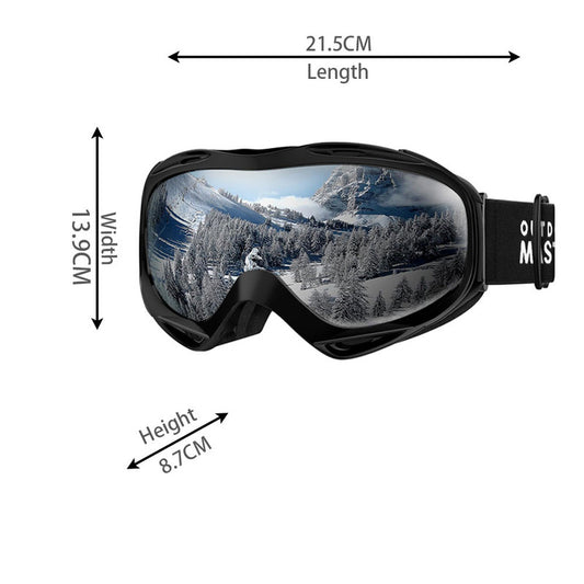 OutdoorMaster OTG Ski Goggles - Over Glasses Ski/Snowboard Goggles for Men, Women & Youth - 100% UV V1168-T3-H1XU-W6Q2