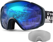 OutdoorMaster Ski Goggles with Cover Snowboard Snow Goggles OTG Anti-Fog -100% UV Protection-OM-18 V1168-TE-SHSE-KHQ1