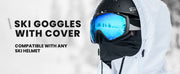OutdoorMaster Ski Goggles with Cover Snowboard Snow Goggles OTG Anti-Fog -100% UV Protection-OM-18 V1168-TE-SHSE-KHQ1