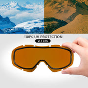 OutdoorMaster OTG Ski Goggles - Over Glasses Ski/Snowboard Goggles for Men, Women & Youth - 100% UV V1168-TK-8OZP-4UY1