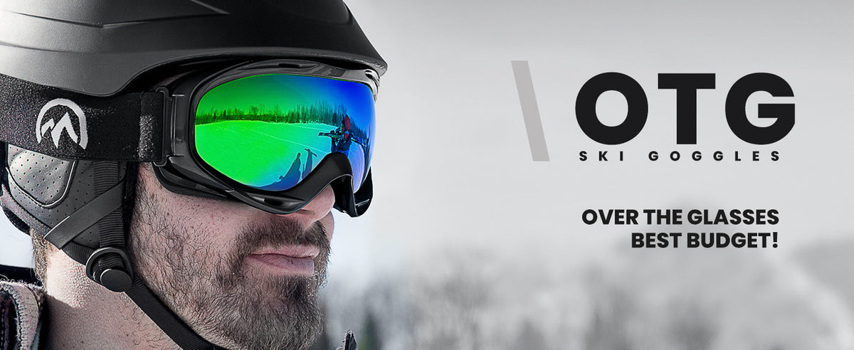 OutdoorMaster OTG Ski Goggles - Over Glasses Ski/Snowboard Goggles for Men, Women & Youth - 100% UV V1168-TK-8OZP-4UY1