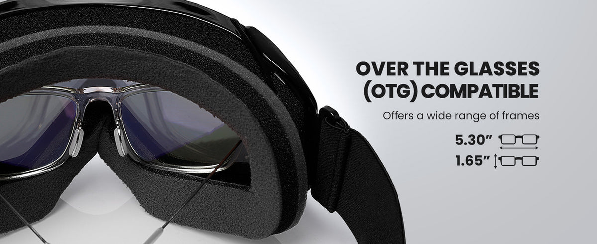 OutdoorMaster OTG Ski Goggles - Over Glasses Ski/Snowboard Goggles for Men, Women & Youth - 100% UV V1168-TK-8OZP-4UY1
