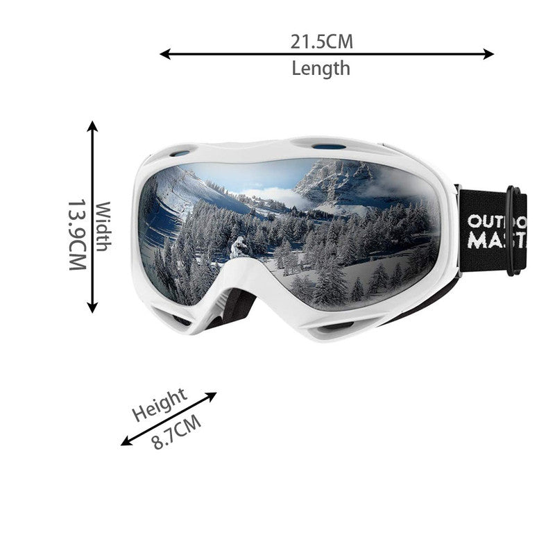 OutdoorMaster OTG Ski Goggles - Over Glasses Ski/Snowboard Goggles for Men, Women & Youth - 100% UV V1168-U9-Q3M1-1JQ9