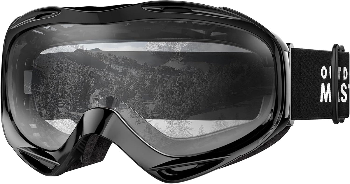 OutdoorMaster OTG Ski Goggles - Over Glasses Ski/Snowboard Goggles for Men, Women & Youth - 100% UV V1168-WF-AT15-FJGS