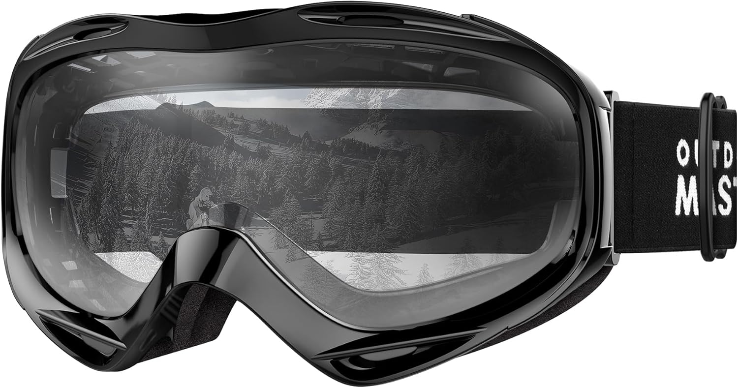 OutdoorMaster OTG Ski Goggles - Over Glasses Ski/Snowboard Goggles for Men, Women & Youth - 100% UV V1168-WF-AT15-FJGS