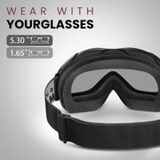 OutdoorMaster OTG Ski Goggles - Over Glasses Ski/Snowboard Goggles for Men, Women & Youth - 100% UV V1168-WF-AT15-FJGS