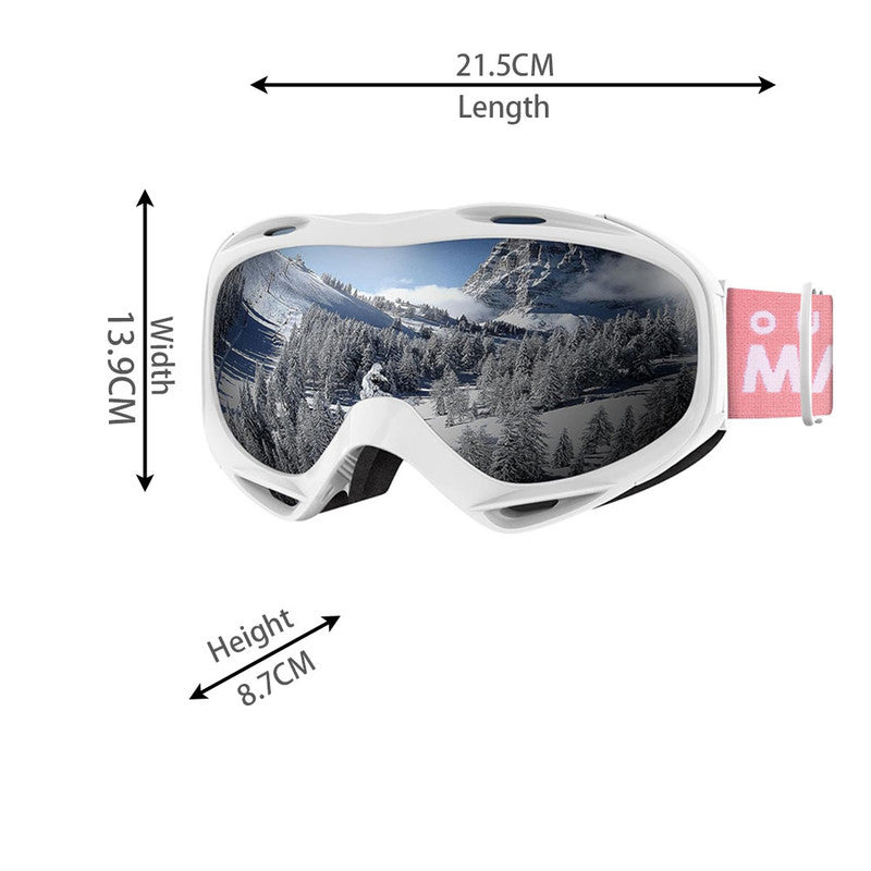 OutdoorMaster OTG Ski Goggles - Over Glasses Ski/Snowboard Goggles for Men, Women & Youth - 100% UV V1168-WJ-094E-WWY8