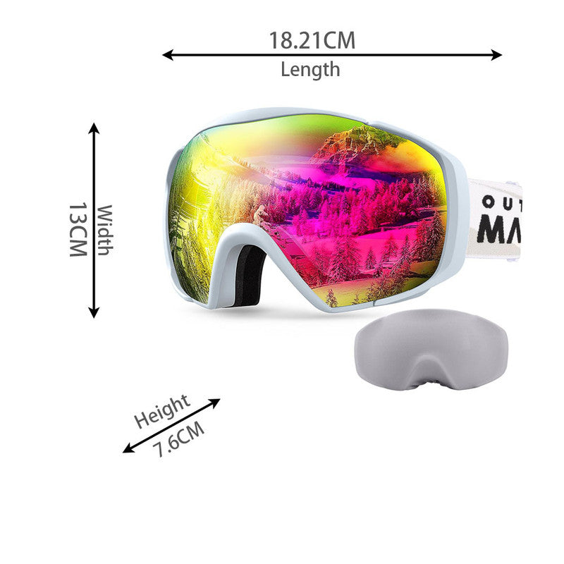 OutdoorMaster Ski Goggles with Cover Snowboard Snow Goggles OTG Anti-Fog -100% UV Protection-OM-18 V1168-Z9-6TVG-QRJR