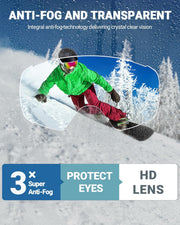 OutdoorMaster Ski Goggles with Cover Snowboard Snow Goggles OTG Anti-Fog -100% UV Protection-OM-18 V1168-Z9-6TVG-QRJR