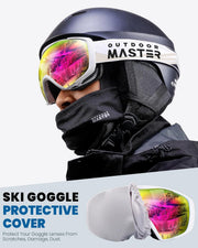 OutdoorMaster Ski Goggles with Cover Snowboard Snow Goggles OTG Anti-Fog -100% UV Protection-OM-18 V1168-Z9-6TVG-QRJR